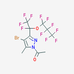 Structure of 1-[4-bromo-5-methyl-3-[1,2,2,2-tetrafluoro-1-(1,1,2,2,3,3,3-heptafluoropropoxy)ethyl]pyrazol-1-yl]ethanone