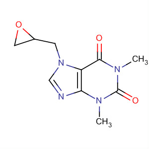 Structure of 1H-Purine-2,6-dione, 3,7-dihydro-1,3-dimethyl-7-(oxiranylmethyl)-