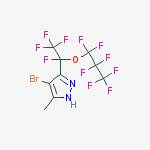Structure of 4-Bromo-3-[tetrafluoro-1-(heptafluoro-1-propoxy)ethyl]-5-(methyl)pyrazole