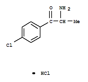 Structure of 2-amino-1-(4-chlorophenyl)propan-1-one hydrochloride (1:1)