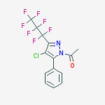 1-[4-chloro-3-(1,1,2,2,3,3,3-heptafluoropropyl)-5-phenylpyrazol-1-yl]ethanone结构式