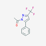 1-[5-phenyl-3-(trifluoromethyl)pyrazol-1-yl]ethanone结构式