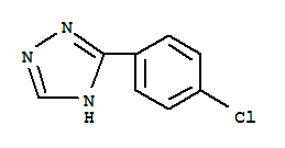 Structure of 1H-1,2,4-triazole, 3-(4-chlorophenyl)-