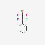 1-(2-bromo-1-chloro-1,2,2-trifluoroethyl)cyclohexene结构式
