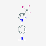 Structure of 4-[3-(Trifluoromethyl)-1H-pyrazol-1-yl]aniline
