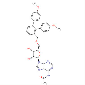 Structure of Adenosine, N-acetyl-5'-O-[bis(4-methoxyphenyl)phenylmethyl]-