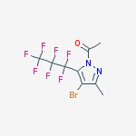 Structure of 1-[4-bromo-5-(1,1,2,2,3,3,3-heptafluoropropyl)-3-methylpyrazol-1-yl]ethanone