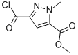 Structure of 1H-Pyrazole-5-carboxylicacid, 3-(chlorocarbonyl)-1-methyl-, methyl ester