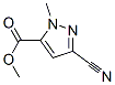 Structure of 1H-Pyrazole-5-carboxylicacid, 3-cyano-1-methyl-, methyl ester