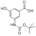 3-(N-BOC-氨基)-5-羟基苯甲酸结构式