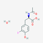 Structure of N-ACETYL-3-IODO-L-TYROSINE, MONOHYDRATE