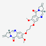 (11aS,11'aS)-8,8'-(1,3-Propanediyl)bis(oxy)bis(7-methoxy-2-methylene-1,2,3,11a-tetrahydro-5H-pyrrolo[ 2,1-c][1,4]benzodiazepin-5-one)结构式