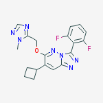 7-cyclobutyl-3-(2,6-difluorophenyl)-6-[(1-methyl-1h-1,2,4-triazol -5-yl)methoxy][1,2,4]triazolo[4,3-b]pyridazine结构式