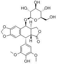 Structure of 4-demethylepipodophyllotoxin-9 beta-glucopyranoside