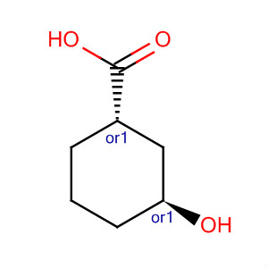 rel-(1S,3S)-3-羟基环己烷-1-羧酸结构式
