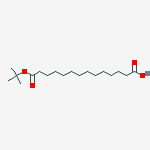 Structure of Tetradecanedioic acid, mono(1,1-dimethylethyl) ester