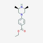 Structure of Ethyl 4-((3S,5R)-3,5-dimethylpiperazin-1-yl)benzoate