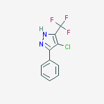 4-Chloro-3(5)-phenyl-5(3)-trifluoromethylpyrazole结构式