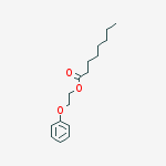 Structure of 2-phenoxyethyl octanoate