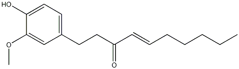 (E)-1-(4-hydroxy-3-methoxyphenyl)dec-4-en-3-one结构式