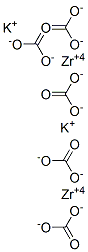 Structure of carbonic acid potassium zirconium salt