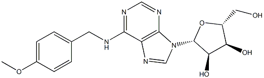 N-(4-甲氧基苄基)-腺苷结构式