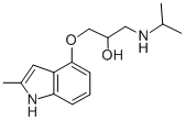Structure of 1-[isopropylamino]-3-[(2-methyl-indol-4-yl)oxy]-2-propanol