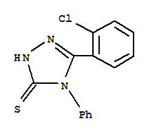 Structure of 3H-1,2,4-triazole-3-thione, 5-(2-chlorophenyl)-2,4-dihydro-4-phenyl-