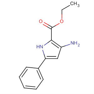 1H-Pyrrole-2-carboxylic acid, 3-amino-5-phenyl-, ethyl ester结构式