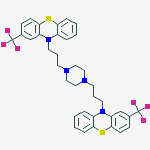 Structure of 2-(trifluoromethyl)-10-[3-[4-[3-[2-(trifluoromethyl)phenothiazin-10-yl]propyl]piperazin-1-yl]propyl]phenothiazine