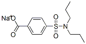 Structure of 4-[(Dipropylamino)sulfonyl]benzoic acid sodium salt