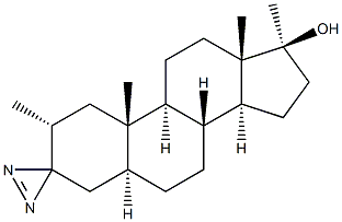 Structure of (2alpha,5alpha,17beta)-2,17-Dimethylspiro[androstane-3,3'-[3H]diazirin]-17-ol