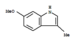 Structure of 1H-indole, 6-methoxy-3-methyl-