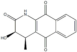 (3R,4R)-3,4-二氢-3-羟基-4-甲基苯并[G]喹啉-2,5,10(1H)-三酮结构式