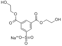 Structure of sodium bis(2-hydroxyethyl) 5-sulphonatoisophthalate