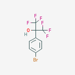 2-(4-bromophenyl)-1,1,1,3,3,3-hexafluoro-2-propanol结构式