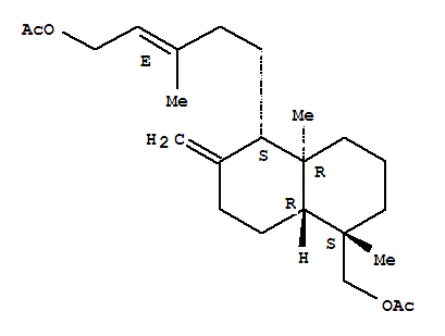 (E)-(+)-赖百当-8(20),13-二烯-15,19-二醇二乙酸酯结构式
