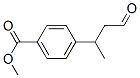 Structure of Benzoic acid,4-(1-methyl-3-oxopropyl)-, methyl ester