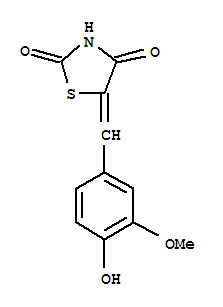 Structure of 5-(4-hydroxy-3-methoxybenzylidene)-1,3-thiazolidine-2,4-dione