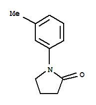 Structure of 2-pyrrolidinone, 1-(3-methylphenyl)-