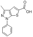 3-甲基-1-苯基-1H-噻吩并[2,3-C]吡唑-5-羧酸结构式