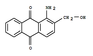 Structure of 1-AMINO-2-(HYDROXYMETHYL)-9,10-ANTHRACENEDIONE