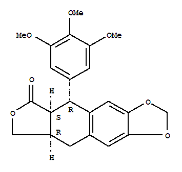 (5S)-5-(2,4,5-trimethoxyphenyl)-5,8,8a,9-tetrahydrofuro[3',4':6,7]naphtho[2,3-d][1,3]dioxol-6(5aH)-one结构式