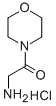 Chemical structure of 2-AMINO-1-MORPHOLIN-4-YL-ETHANONE HCL