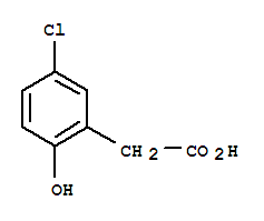 Structure of (5-chloro-2-hydroxyphenyl)acetic acid