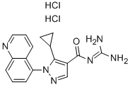 Structure of [1-(QUINOLIN-5-YL)-5-CYCLOPROPYL-1H-PYRAZOLE-4-CARBONYL]GUANIDINE DIHYDROCHLORIDE