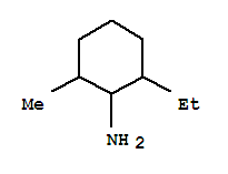 Structure of CYCLOHEXYLAMINE,2-ETHYL-6-METHYL-,STEREOISOMER
