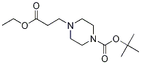Structure of tert-butyl 4-(3-ethoxy-3-oxopropyl)piperazine-1-carboxylate