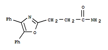 Structure of 2-oxazolepropanamide, 4,5-diphenyl-