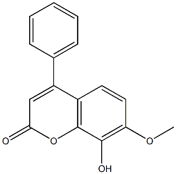 Structure of 8-hydroxy-7-methoxy-4-phenylcoumarin